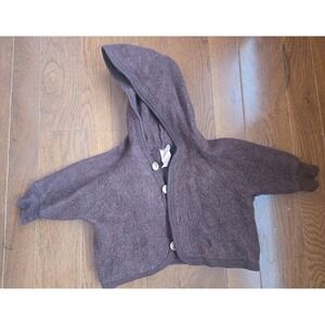 Engel 50/56 0-3 mo wool fleece jacket brown